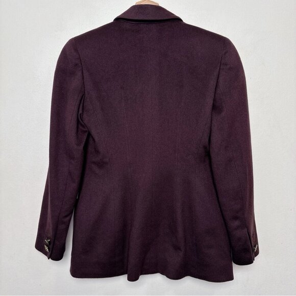 Valentino Womens 6 Felt Goldtone Button Patch Pocket Blazer Made In Italy - Picture 15 of 16